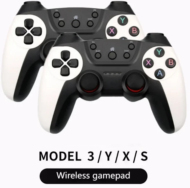 2025 신형 무선 USB 게임 컨트롤러 (테슬라 모델 Y/3/X/S용) 2인용 온라인 TV PC 안드로이드 PS3 스팀 게임, 04 2 White