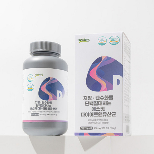 웰러스 지방 탄수화물 단백질대사는 에스핏 다이어트앤유산균, 1개, 300정