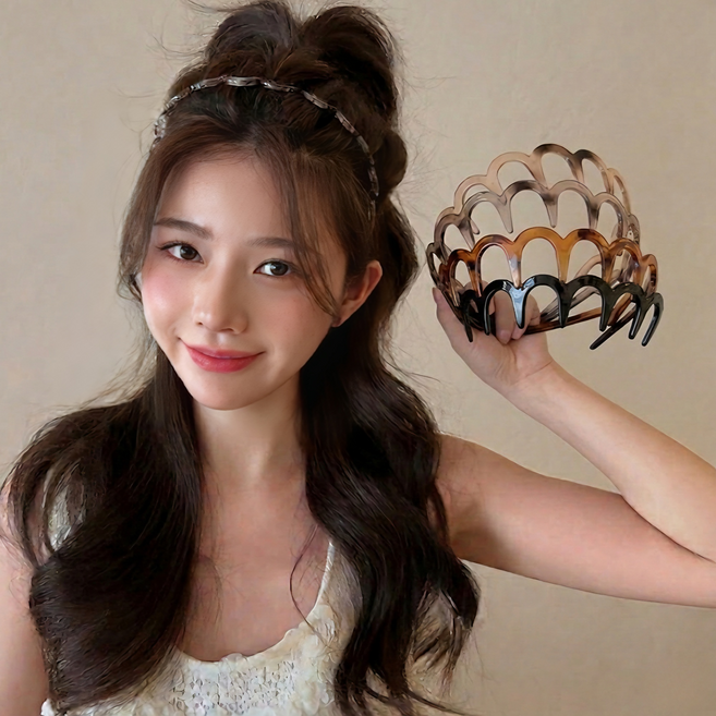 귀안아픈 미끄럼 방지 빗살 헤어밴드 4종세트