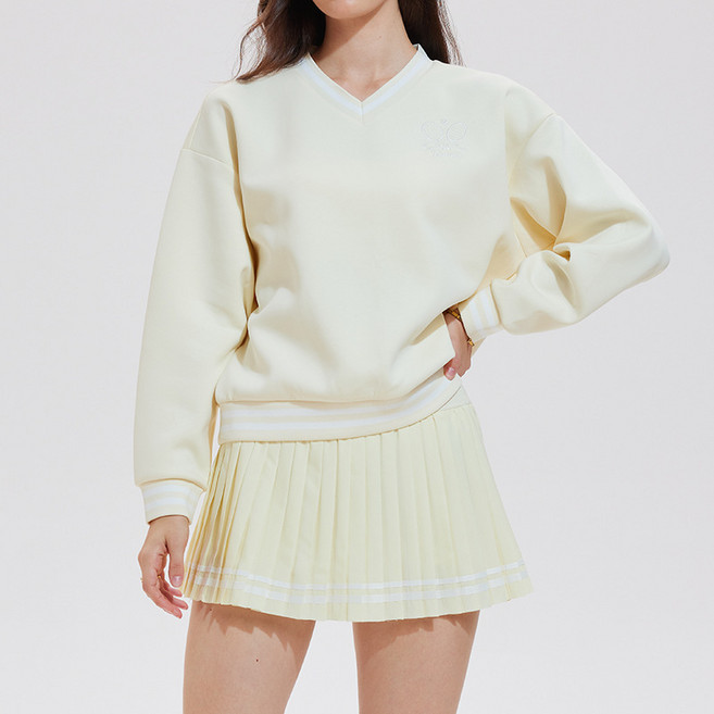 여성 골프웨어 트레이닝복 단색 통기 테니스복 아메리칸 루즈핏 아웃도어 심플한 스타일 헬스복(날씬해 보이는 스포츠 웨어)