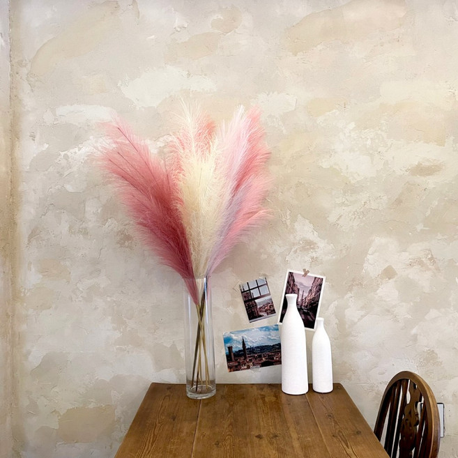 OKI 3+1 핑크뮬리 팜파스 인조갈대 인테리어 조화 대형 110cm, 13. 그레이, 1개, 그레이