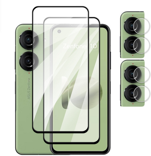 Asus Zenfone 10 화면 보호기 용 렌즈 Flim 강화 유리 5.92 인치 풀 커버, 01 For Asus Zenfone 10, 03 2 Glass and 2 Lens, 1개