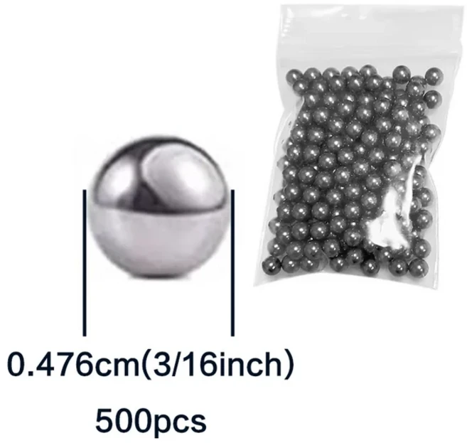 600개 크기 1/4" - 3/32" Sae 정밀 강철 모듬 느슨한 자전거 베어링 볼, 05 500pcs-4.762mm