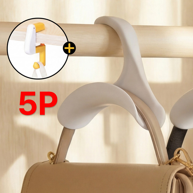 생활 정돈 원해아 2세대 아치형 가방걸이 5P 휴대용 걸이, 1개, WH0008-A타입