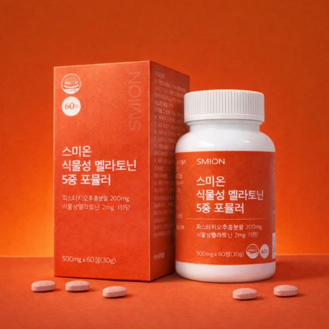 스미온 식물성 멜라토닌 함유 5중 포뮬러 2mg, 1개, 60정 - 쿠팡