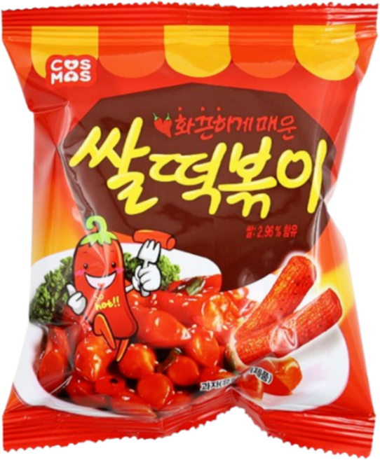 코스모스제과 어반티라노 쌀떡볶이 과자, 50g, 6개