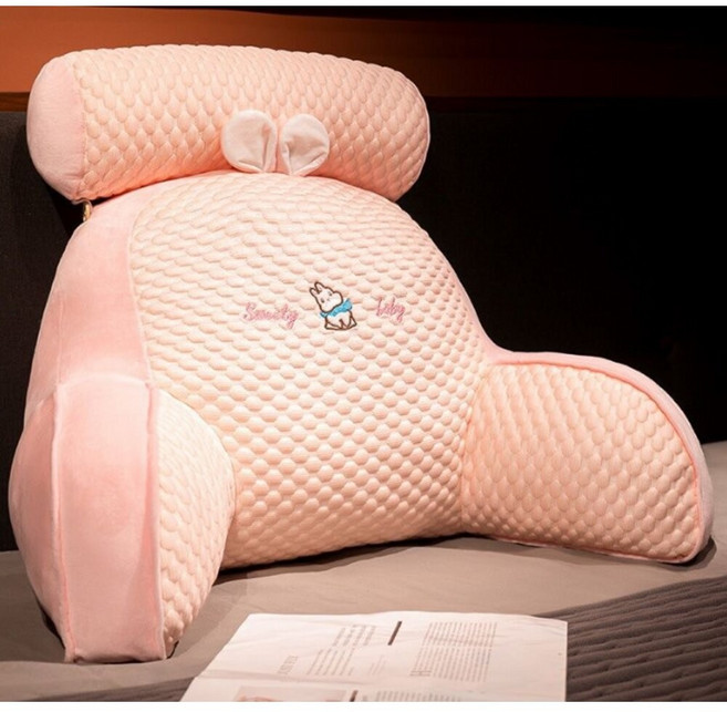 升級款 3D涼感荳荳加大腰枕-粉兔