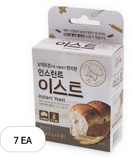 브레드가든 인스턴트 이스트, 32g, 7개