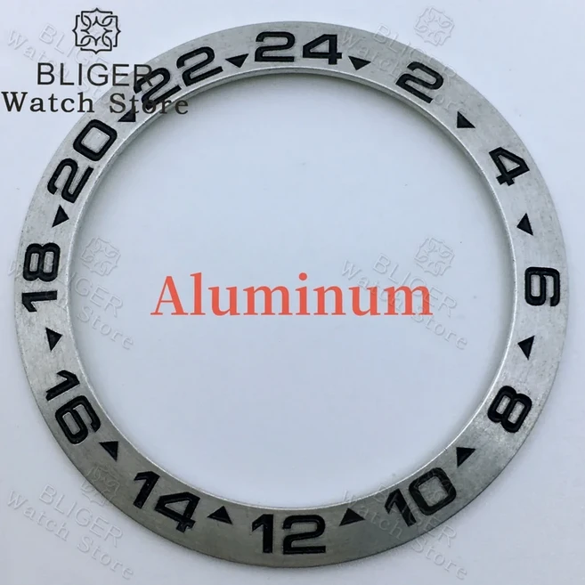 BLIGER 40밀리미터31.6밀리미터 고 다이빙 세라믹/알루미늄 베젤 인서트 SEA Big DEEP Homage 43밀리미터, 02 49 Silver