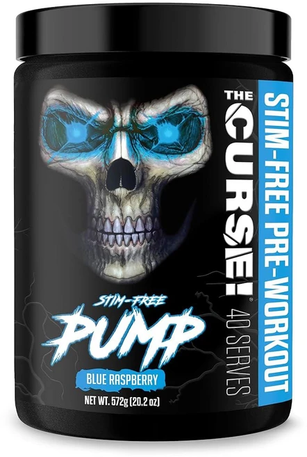 JNX 스포츠 더 저주! 펌프 자극 없는 프리 운동 | 블루 라즈베리 40 서브 카페인 운동 남녀용 논스팀 일산화질소, Blue Raspberry, 1개 - 쿠팡