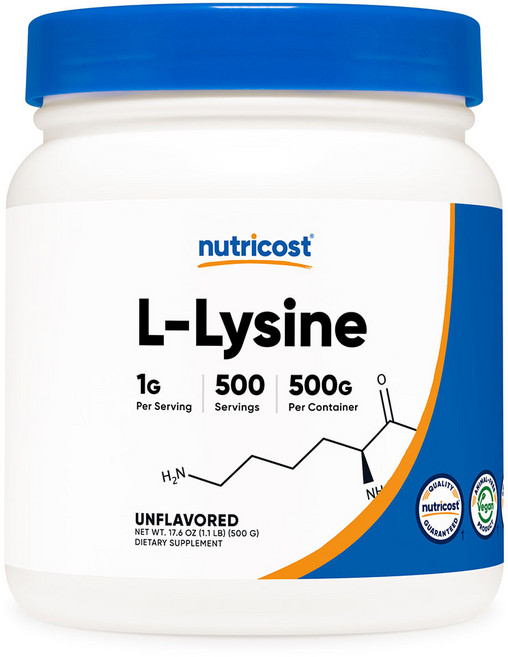 뉴트리코스트 L-리신 파우더 무맛 500g 1병, 1개