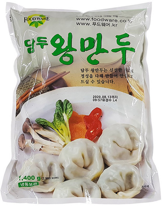 담두 고기 왕만두 1.400g, 2개, 1.4g