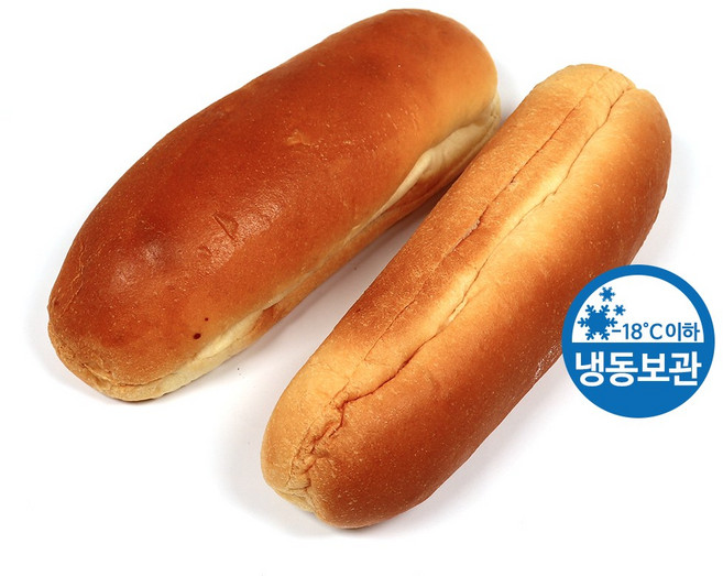 푸드올마켓_ 구스 핫도그 번 550g(55g x 10ea) 소시지 빵 /냉동, 1개, 550g