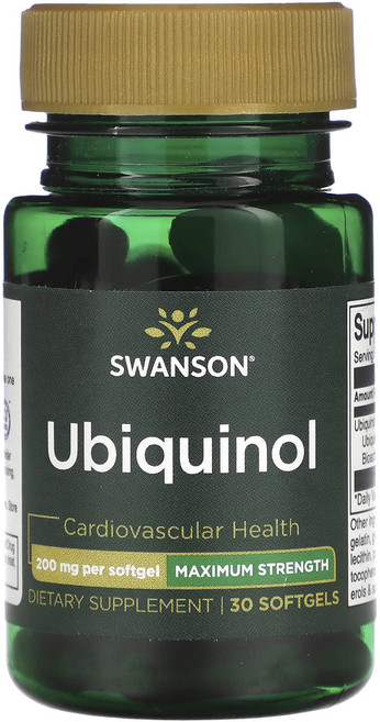Swanson 유비퀴놀 맥시멈 강도 200mg 소프트젤 30정, Swanson유비퀴놀맥시멈강도200mg소프트젤30정, 1개