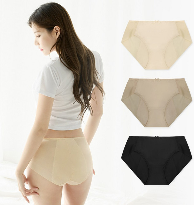 비버리힐스폴로클럽 비버리힐즈 여성 노라인 샘방지 위생팬티 3매