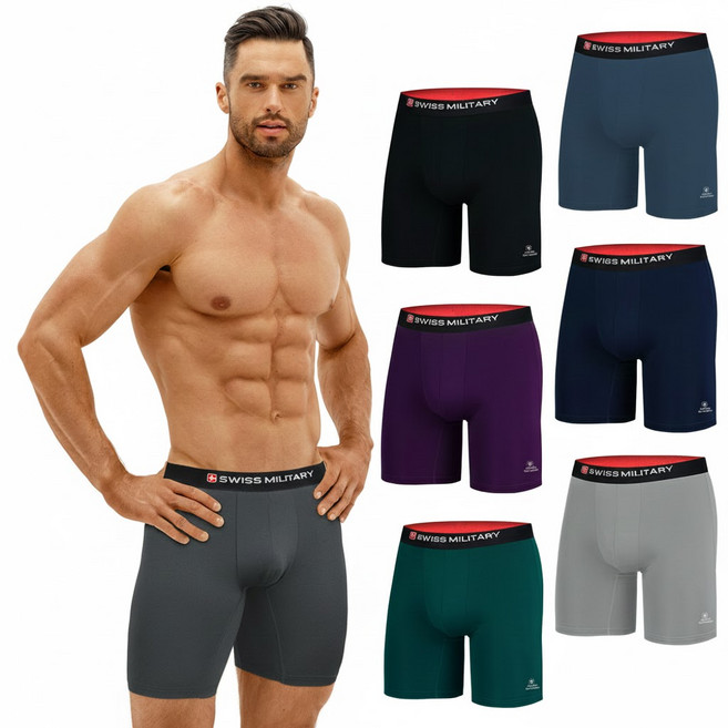 스위스밀리터리 롱드로즈 4장 7장세트 남자팬티