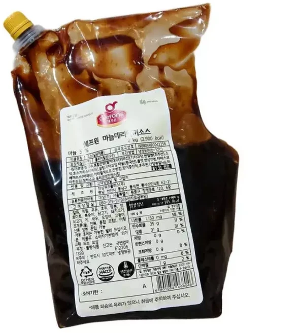 쉐프원 냉장 마늘데리야끼소스 2kg 소스 구이 볶음, 1세트