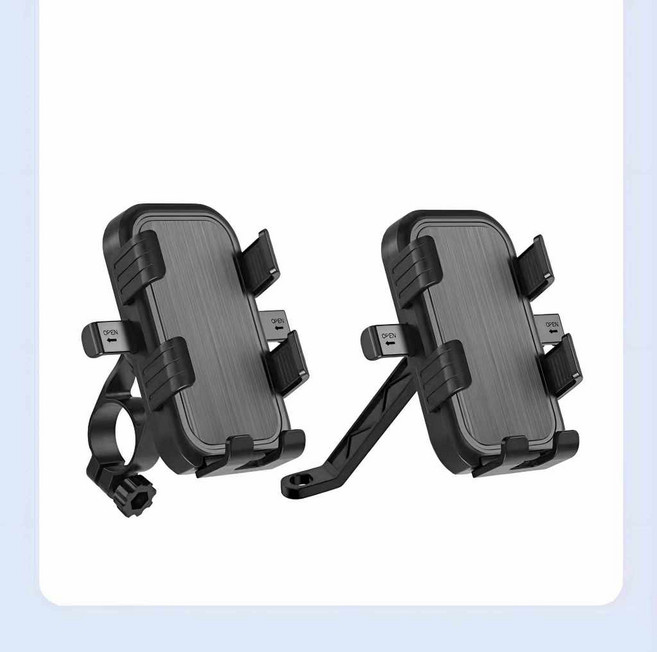 機車手機架 自行車手機架 導航外送專用 秒鎖後照鏡支架, 後照鏡款