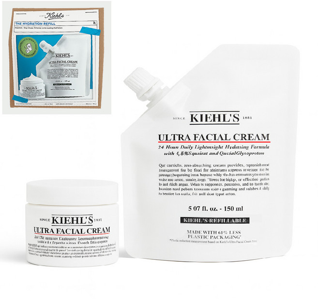 (백화점키앨정품/기획세트)울트라 훼이셜 수분크림 세트/ 본품+리필파우치 SET, 1개, 200ml