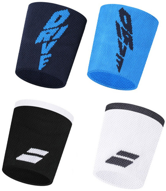 바볼랏 손목밴드 2개입 롱 점보 아대 테니스 보호대, 화이트, 1세트