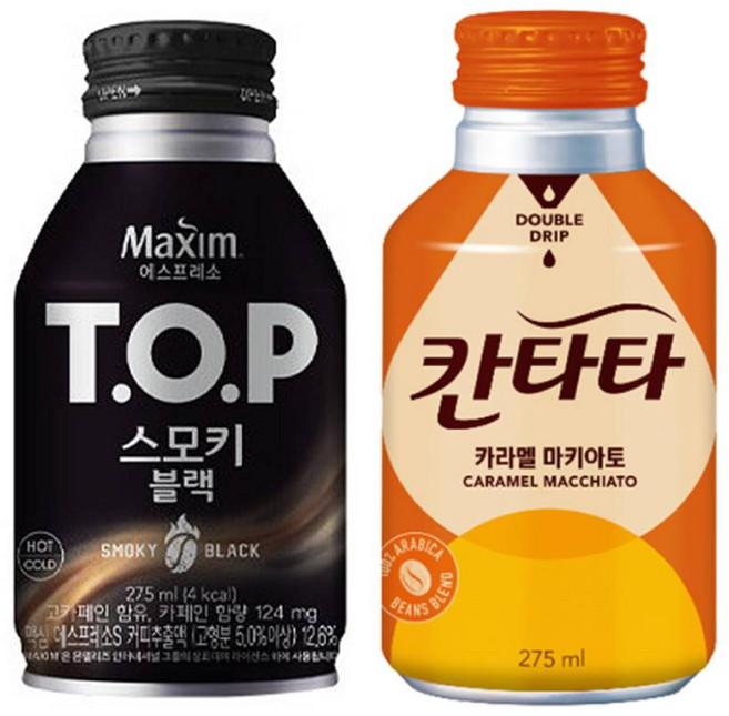 티오피 스모키 블랙 275mlx12캔+칸타타 카라멜 마끼야토 275mlx12개, 1개, 275ml