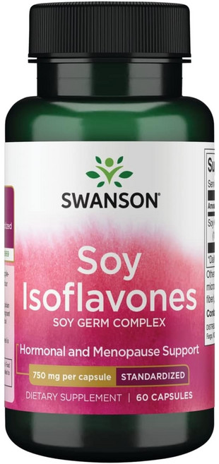 스완슨 Swanson 소이 이소플라본 750mg 60캡슐 우먼 대두 이소플라본, 기본, 1개, 60정
