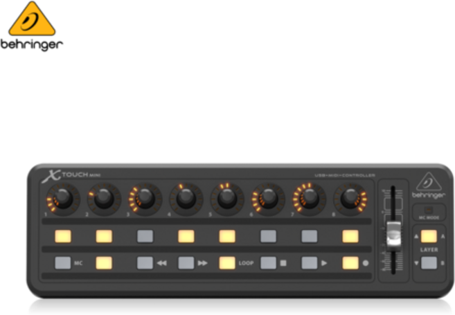 베링거 X-TOUCH MINI 범용 미디컨트롤러 XTOUCH 라이트룸