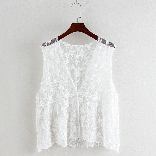網紗背心／疊穿披肩上衣罩衫外套