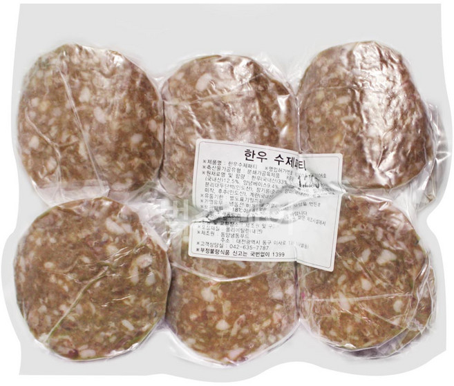 동양냉동 수제 한우패티 1.2kg, 1개