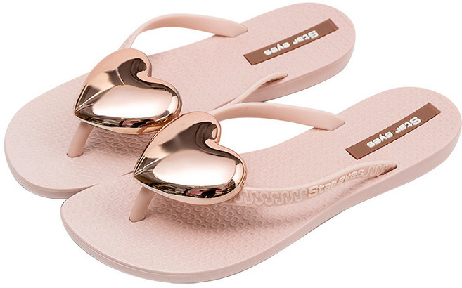 여성 여름 쪼리 하트 장식 패셔너블하고 편안한 스타일 zy