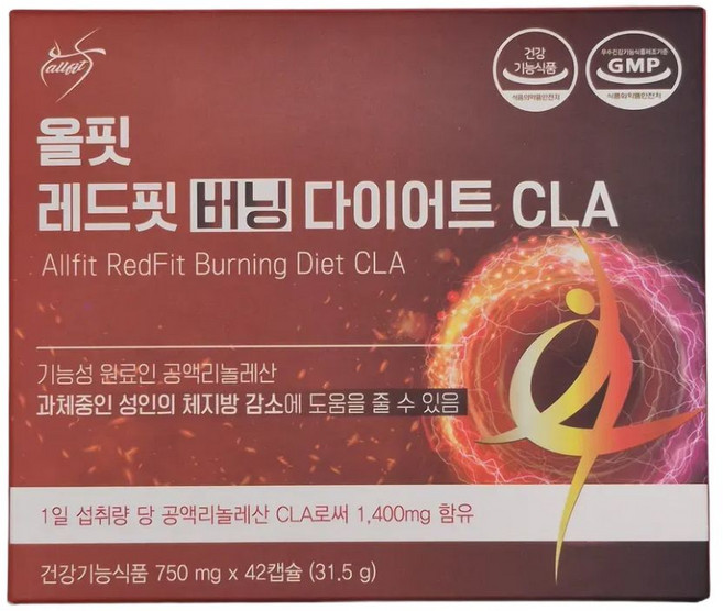 올핏 레드핏 버닝 다이어트 CLA 체지방감소 다이어트 팻버닝, 42정, 1개