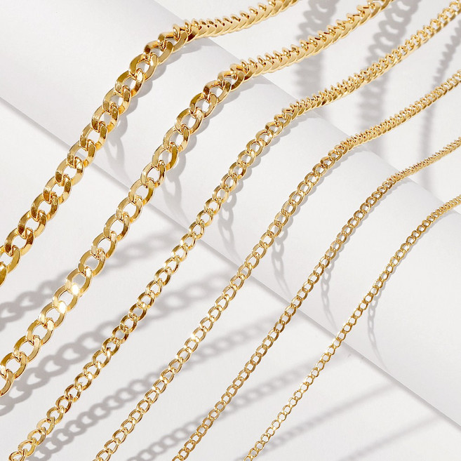 [골드팡] 14k 라운딩 커브체인 팔찌_1타입 (당일도착) 여성 남성 커플 팔찌 심플 데일리 레이어드 여름코디 우정템 추천