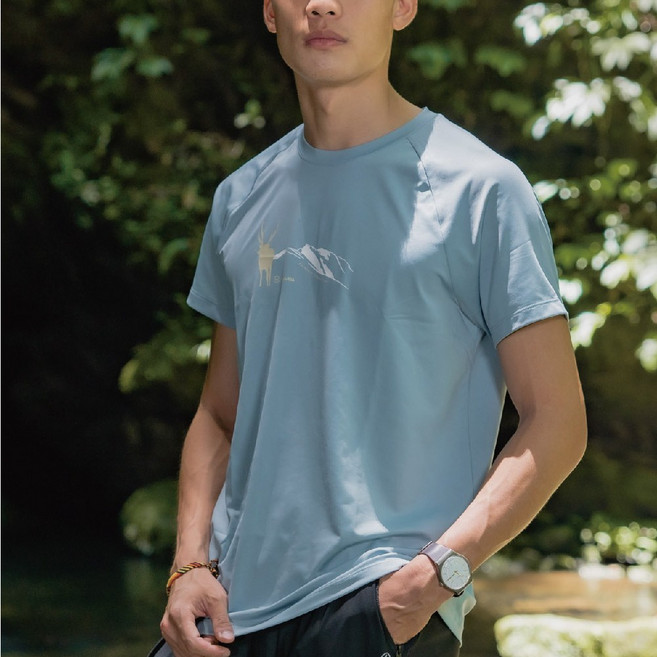 涼感循環極風衣-短袖 水鹿款登山衣 排汗衣 涼感衣