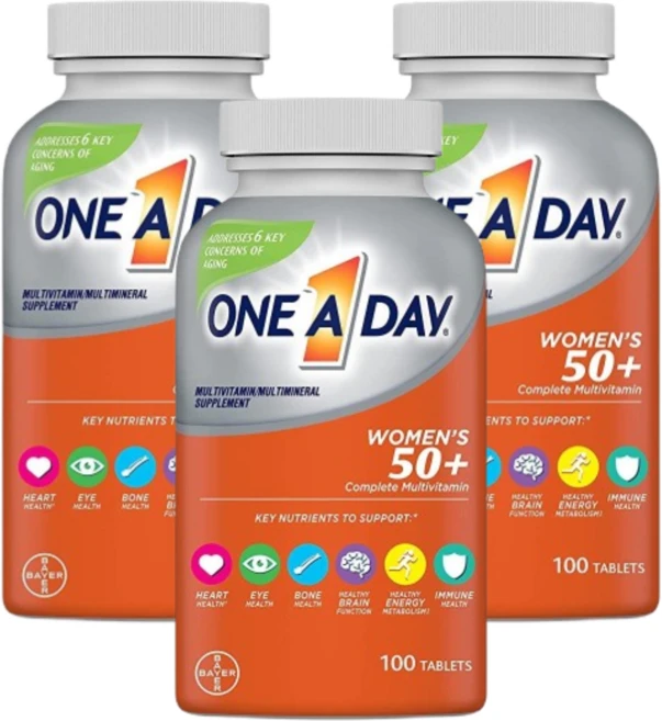 ONE A DAY 원 어 데이 50세 이상 여성용 멀티비타민, 3개, 100정 - 쿠팡
