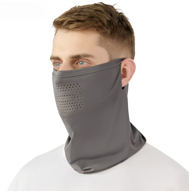 GTUBIKE 야외 얼음 실크 태양 보호 여름 오토바이 목 커버 스포츠 승마 마스크 전체 낚시, 05 Dark gray