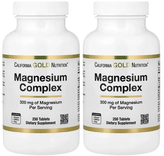 CGN 마그네슘 콤플렉스 마그네슘시트레이트 마그네슘카보네이트 300mg 250정 2병, 2개