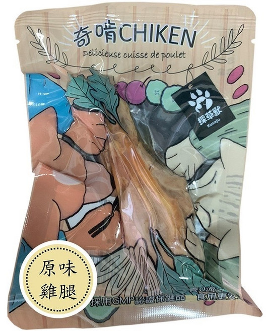 CHIKEN奇啃 機能鮮嫩雞腿 70G 狗零食 貓零食, 1個, 奇啃雞腿70g-原味