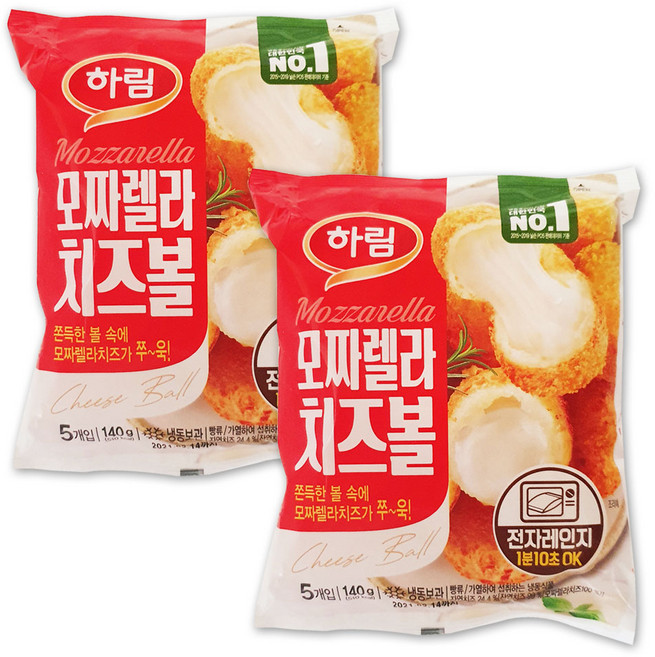 하림 모짜렐라 치즈볼, 140g, 2개