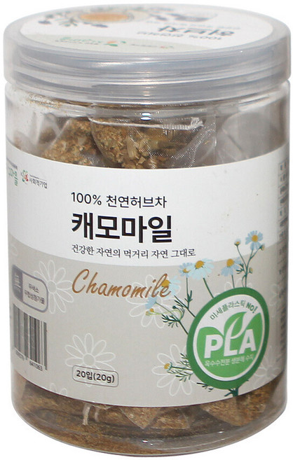 지구마을 생분해필터 PLA 캐모마일 허브티백차, 1g, 1개, 20개입