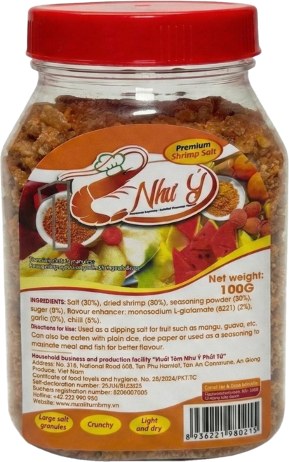 니이 무이똠 베트남 크런치 새우 소금 시즈닝 100g, 1개