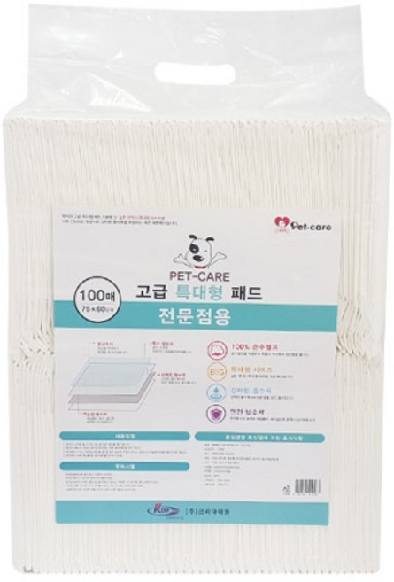 특대형 고급패드 100매(전문점용) 화장실패드 애견용, 본상품선택, 1개, 100개입