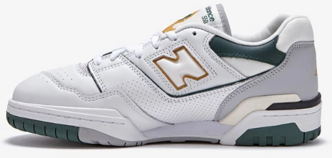 뉴발란스 BB550 남녀 공용 550 스니커즈 화이트 그레이, 255, BB550PWC - 쿠팡