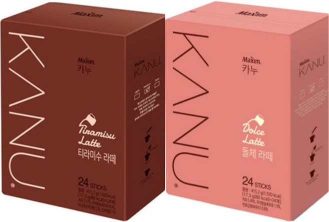 카누 티라미수라떼24T+돌체라떼24T, 1개, 24개입, 17.3g