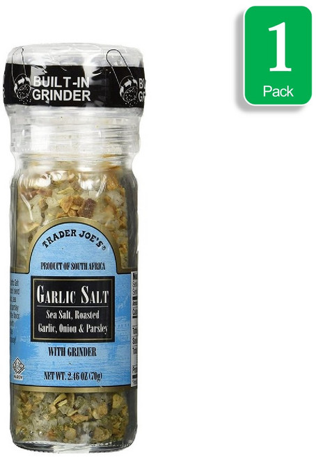트레이더 조 시즈닝 블렌드 갈릭 솔트 그라인더, 1개, 70g