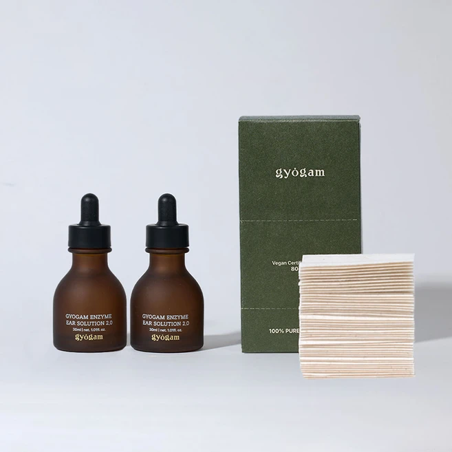 [스타터 키트]교감 효소 이어솔루션 1+1 센시티브 케어패드 1개 강아지 귀세정제 귀청소 귓병 외이도염 예방 저자극 - 쿠팡