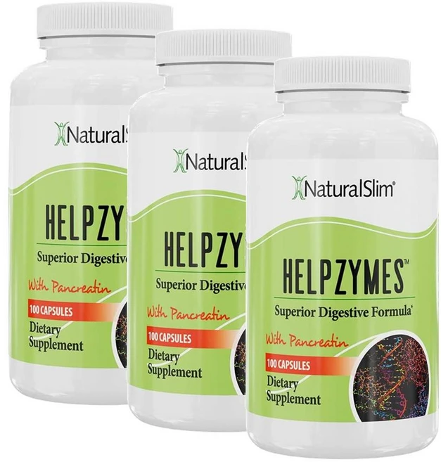 네추럴슬림 헬프자임 다이제스티브 엔자임 판크레아틴 캡슐 NaturalSlim Helpzymes Digestive Enzymes, 100정, 3개 - 쿠팡