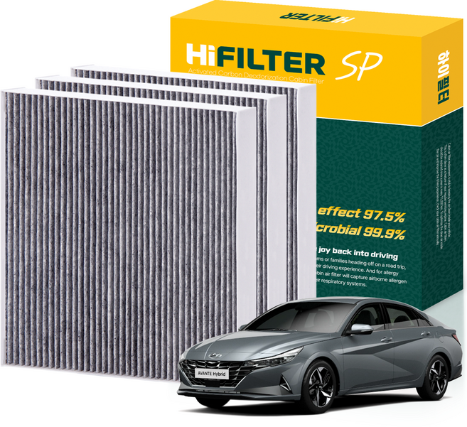 하이필터 현대 자동차 아반떼 활성탄 에어컨필터, 3개, 아반떼 CN7 HEV HI-L012