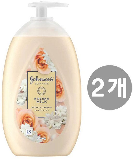 일본 존슨앤존슨 바디 케어 엑스트라 아로마 밀크 바디 로션 로즈 앤 쟈스민 500ml, 2개