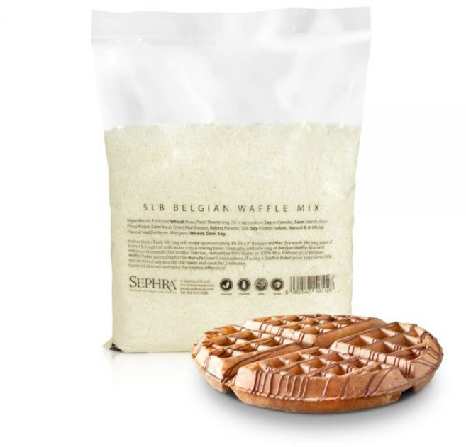 Sephra 팬케이크 와플 믹스 가루 세프라 벨기에 5파운드 백 물만 넣으면 됨, 1개
