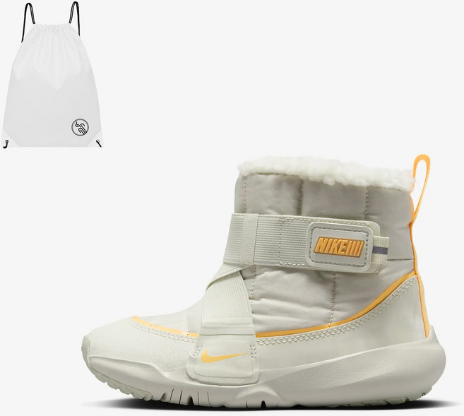 나이키 어린이 겨울 신고벗기 편한 찍찍이 부츠 아이보리 + PGN짐쌕가방
